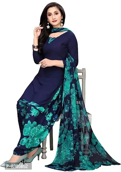 Classic Synthetic Printed Dress Material with Dupatta-thumb4