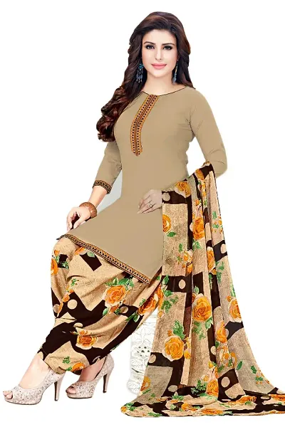 SIMPLYETNIC Womens colour Crepe Unstitched Salwar Suit Material