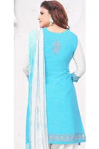 Classic Synthetic Printed Dress Material with Dupatta-thumb1