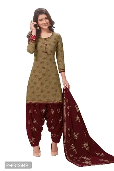 Classic Synthetic Printed Dress Material with Dupatta-thumb5