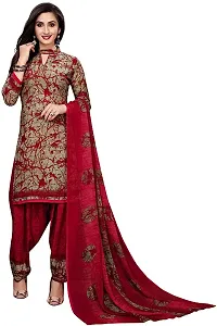 Classic Synthetic Printed Dress Material with Dupatta-thumb1