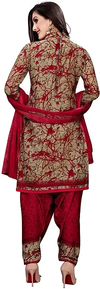 Classic Synthetic Printed Dress Material with Dupatta-thumb2