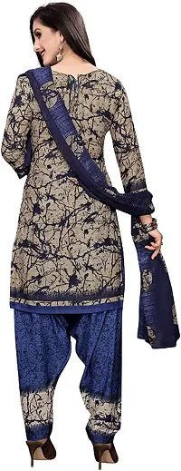 Classic Synthetic Printed Dress Material with Dupatta-thumb1