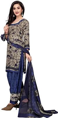 Classic Synthetic Printed Dress Material with Dupatta-thumb3