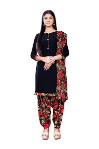 Classic Synthetic Printed Dress Material with Dupatta-thumb1