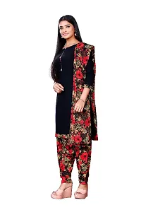 Classic Synthetic Printed Dress Material with Dupatta-thumb2