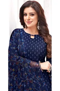 Classic Synthetic Printed Dress Material with Dupatta-thumb1