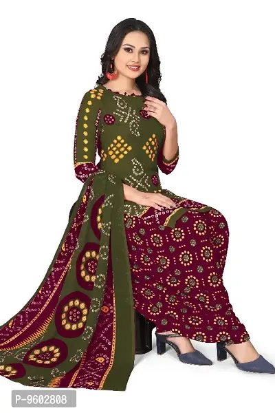 Beautiful Synthetic Unstitched Dress Material with Dupatta-thumb0