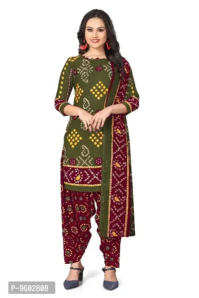 Beautiful Synthetic Unstitched Dress Material with Dupatta-thumb2