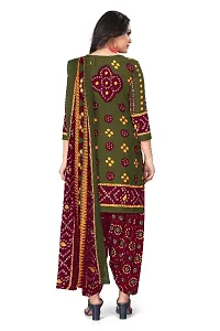 Beautiful Synthetic Unstitched Dress Material with Dupatta-thumb2