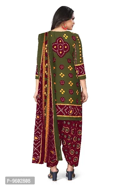 Beautiful Synthetic Unstitched Dress Material with Dupatta-thumb3