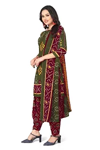 Beautiful Synthetic Unstitched Dress Material with Dupatta-thumb3