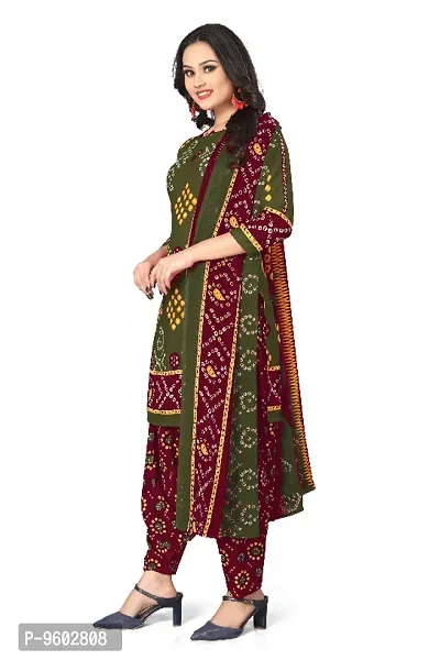 Beautiful Synthetic Unstitched Dress Material with Dupatta-thumb4