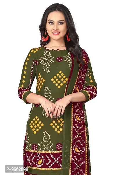 Beautiful Synthetic Unstitched Dress Material with Dupatta-thumb5