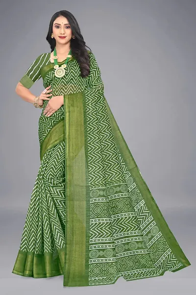 Attractive Art Silk Saree with Blouse piece 