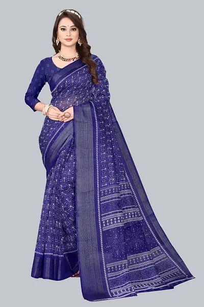 Elegant Art Silk Saree with Blouse piece 