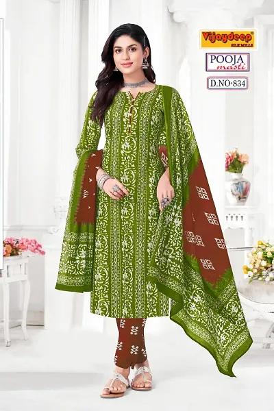 Stylish Art Silk Printed Unstitched Suit