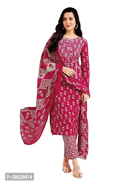 Stylish Art Silk Printed Unstitched Salwar Suit Material-thumb3