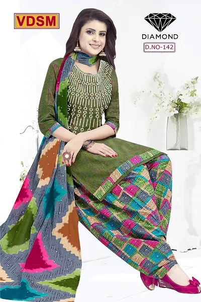 Stylish Atrt Silk Printed Unstitched Suit