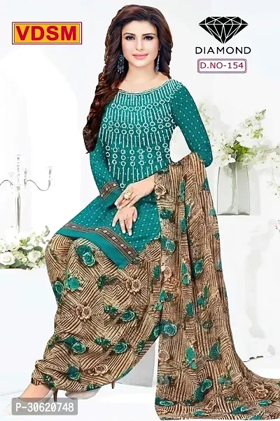 Stylish Art Silk Printed Unstitched Salwar Suit Material