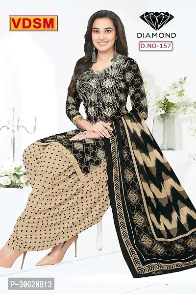 Stylish Art Silk Printed Unstitched Salwar Suit Material