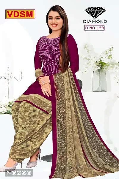 Stylish Art Silk Printed Unstitched Salwar Suit Material