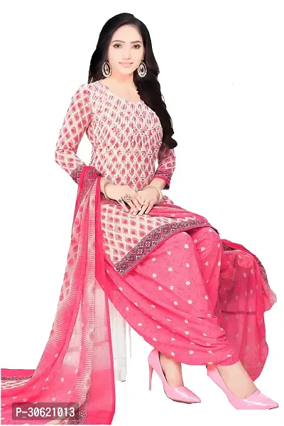 Stylish Art Silk Printed Unstitched Salwar Suit Material-thumb2