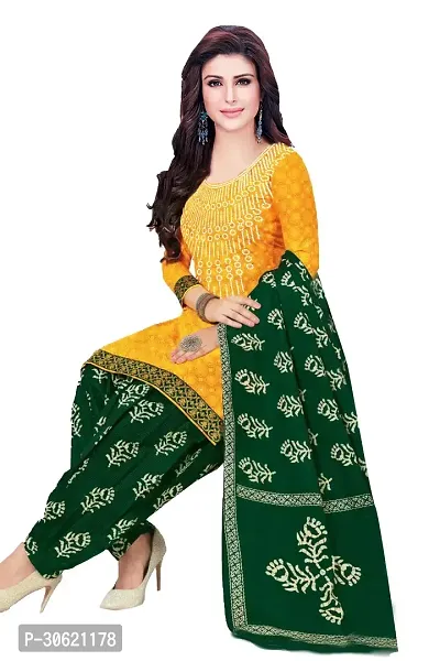 Stylish Art Silk Printed Unstitched Salwar Suit Material-thumb3