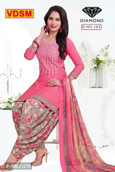 Stylish Art Silk Printed Unstitched Salwar Suit Material