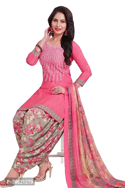 Stylish Art Silk Printed Unstitched Salwar Suit Material-thumb4