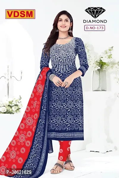 Stylish Art Silk Printed Unstitched Salwar Suit Material