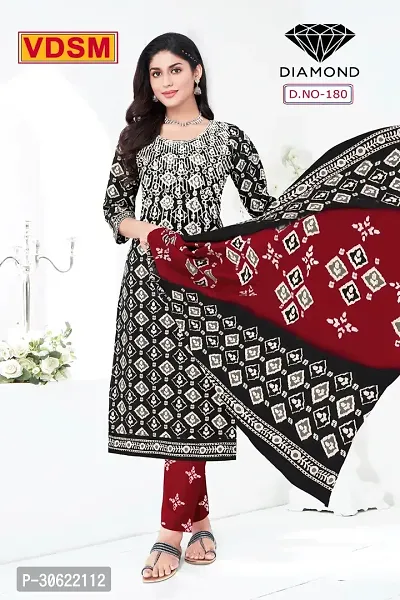 Stylish Art Silk Printed Unstitched Salwar Suit Material-thumb0