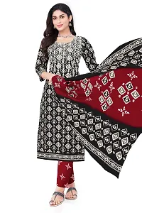 Stylish Art Silk Printed Unstitched Salwar Suit Material-thumb1