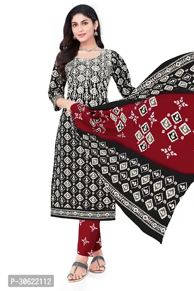 Stylish Art Silk Printed Unstitched Salwar Suit Material-thumb2