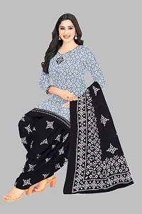 Printed Unstitched Crepe Salwar Suit Material-thumb1