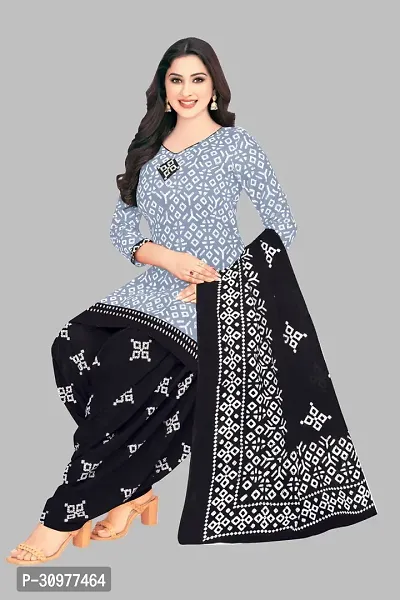 Printed Unstitched Crepe Salwar Suit Material-thumb2