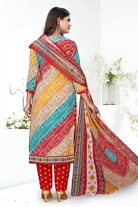 Printed Unstitched layon crepe Salwar Suit Material-thumb1