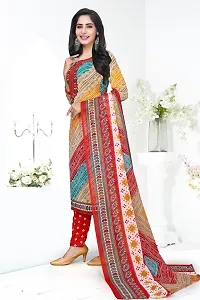 Printed Unstitched layon crepe Salwar Suit Material-thumb2