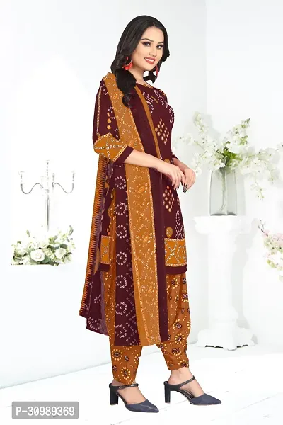 Woman Printed Unstitched Salwar Suit Material-thumb4