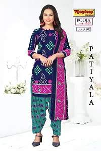 Woman Printed Unstitched Salwar Suit Material-thumb3