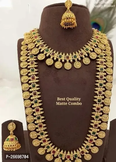 Stylish Golden Alloy Pearl Jewellery Set For Women