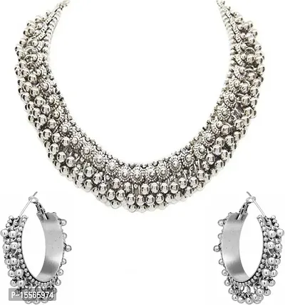 Trendy Women Oxidised Silver Sterling Silver Silver Jewellery Set (Pack of 1)