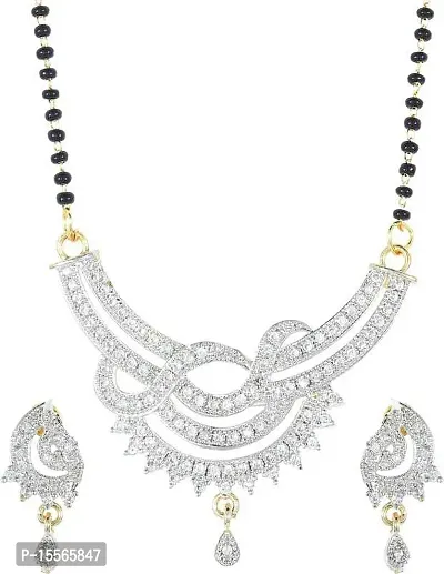 Trendy Women Alloy Platinum Gold, White Jewellery Set (Pack of 1)-thumb0
