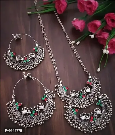 Elegant Metal Jewellery Set For Women and Girls-thumb0