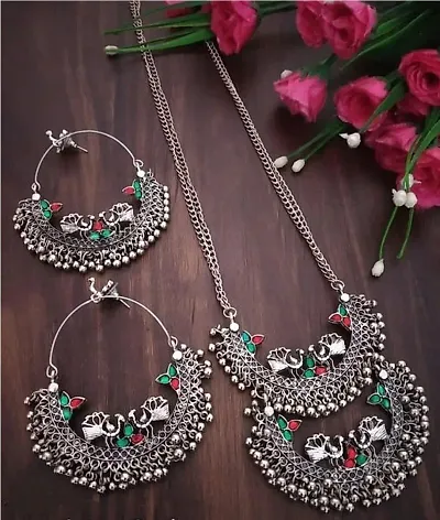 Elegant Metal Jewellery Set For Women and Girls