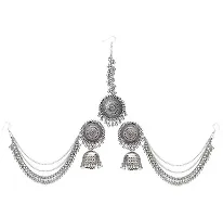 Stylish Fancy Choker Set And Bahubali Maang Tikka Set-thumb2