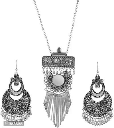 Trendy Women Metal Sterling Silver Silver Jewellery Set (Pack of 1)