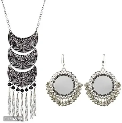 Trendy Women Metal Silver Jewellery Set (Pack of 1)