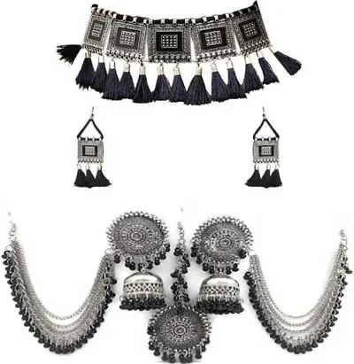 Trendy Bahubali Maang tikka and Choker Jewellery set