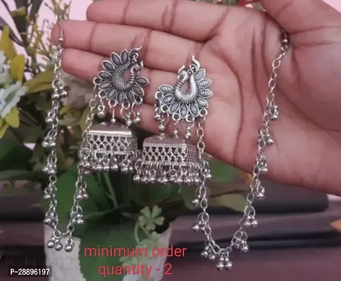 Stylish Silver Alloy Earrings For Women-thumb0